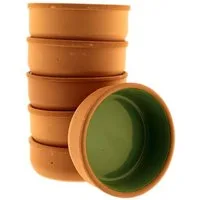 Schäfer Elektronik Schale Tonschalen für Tapas, Güvec oder Gratin - 6er Set, ø12 x 4 cm, Ton, (6-tlg)
