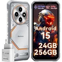 blackview FORT 2 Android 15 Ultradünnes incl. 18W Outdoor Smartphone (6.56 Zoll, 256 GB Speicherplatz, DokeOS 5.0, Android 15, 24GB, 16MP, 5W OTG)