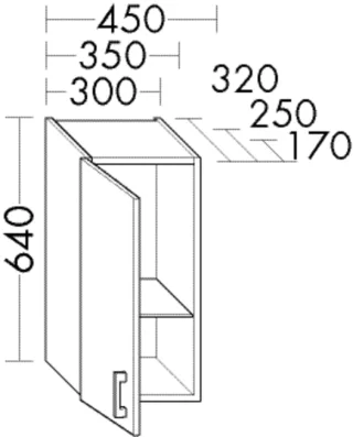 Burgbad Hängeschrank Sys30 PG2 Echo 640x350x250 Eiche Dekor Rost, HM3547LF3810 HM3547LF3810