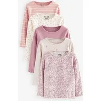 Next Langarmshirt 5er-Pack gerippte Langarmoberteile (5-tlg)