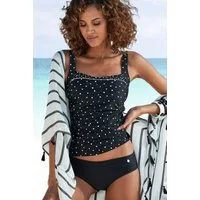 LASCANA Bikini-Hose Merilyn uni und bedruckt in klassischer Form