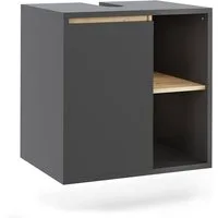 Vicco Waschbeckenunterschrank Viola, Grau/Artisan, 60 x 60 cm mit offenen Regalen (1-St)