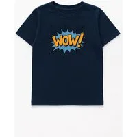 THREE OAKS Print-Shirt J270179 :T-Shirt mit Rundhalsausschnitt und kurzen Ärmeln."WOW"