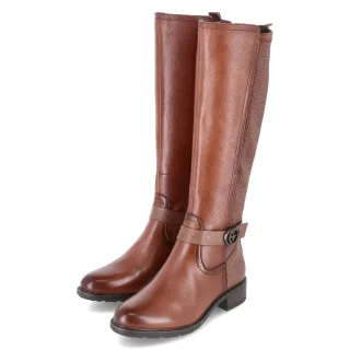Tamaris Stiefel - Gr. 37 - Braun - Leder und Synthetik
