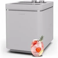 Klarstein Eiswürfelmaschine IceCraft Eiswürfelbereiter, Bulleteis für Zuhause 12kg/Tag LED Display 1,3 L Eiswürfelbereiter
