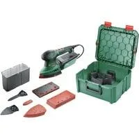 Multischleifer PSM 200 AES + 29-teiliges Zubehör-Set grün, 200 Watt, SystemBox