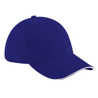 Beechfield Unisex Athleisure Baseball Kappe Baumwolle (French Blau/Weiß)