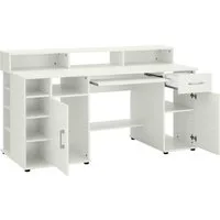 VOGL Möbelfabrik Schreibtisch Timra mit Monitoraufsatz, Tastaturauszug & Towerfach, Breite 154 oder 178 cm, Made in Germany