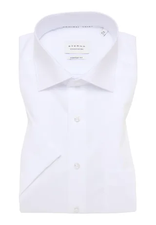 ETERNA - Original Shirt Popeline Kurzarm weiß - Gr. - 48/Kurzarm