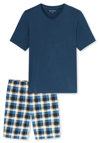 SCHIESSER - Schlafanzug kurz deep blue - Gr. - 56