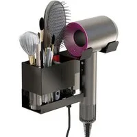 TUWENA Haartrocknerhalter Föhnhalter Wand Ohne Bohren, Föhn Halterung mit Steckerhalter, (Selbstklebend Fönhalter aus Aluminium für Bad Barbershop Hotel)