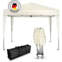 Kronenburg Faltpavillon 3x3 m wasserdicht - Gartenpavillon, Partyzelt stabil, UV-Schutz 50+, mit 0 Seitenteilen, Wetterfester Schutz, Leichter Aufbau, Inklusive Tragetasche & Zubehör
