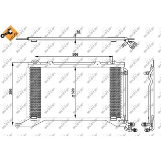 NRF Klimakondensator Mercedes E-Klasse W210 35245