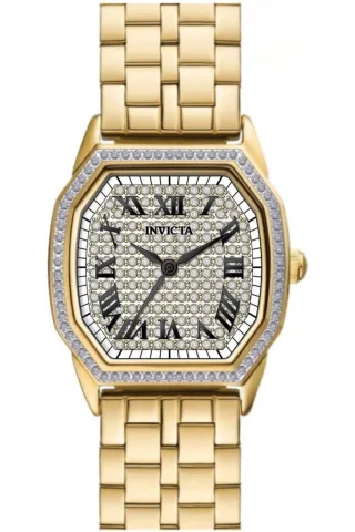 Invicta Wildflower 50081 Damenuhr - Quarzwerk - Edelstahl mit silbernem Zifferblatt - 27 mm