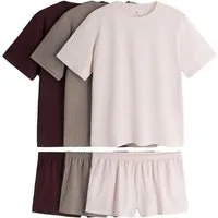 The Set Pyjama The Set Essentials T-Shirt und Shorts, Pyjamaset (6 tlg)