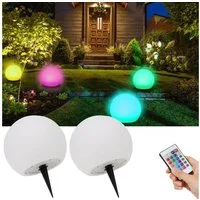 Casativo LED Gartenleuchte Solar-LED-Leuchtkugel, Ø 30cm, RGBW mit Fernbedienung, 16 Leuchtfarben, Farbwechsel, wetterfest & kabellos