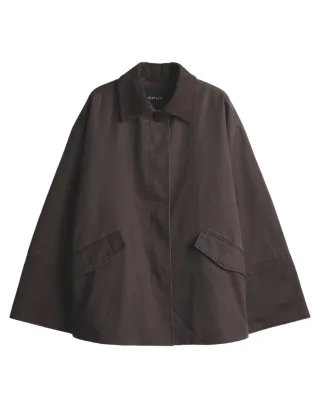 Opus - Jacke mit Cordkragen - Haminu braun - Gr. - 34