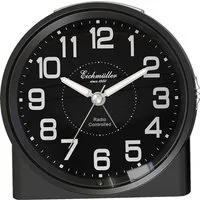 Eichmüller Funkwecker 9890-09 – Schwarzer analoger Wecker mit präziser Funktechnologie, sehr gut ablesbar