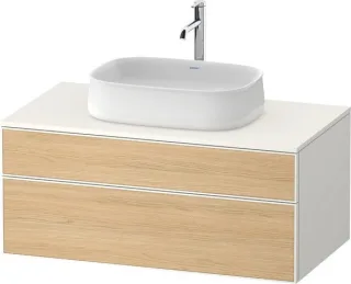 Duravit Zencha Konsolenwaschtischunterbau wandhängend Natur Eiche & Weiß Matt & Supermatt 1000x550x4 ZE4821030840000