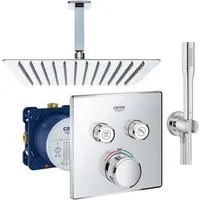 Grohe und Jowi Duscharmatur Unterputz Duscharmatur Grohtherm SmartControl Thermostat, Duschsystem (Unterputz-Duschsystem, Set) Thermostat, Durchfluss von Kopf- und Handbrause regulierbar