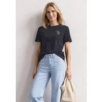 STREET ONE Kurzarmshirt Sommershirt miz Chestprint