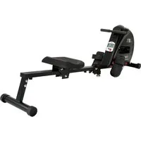 Christopeit Sport® Rudergerät Cambridge II Black Edition (120 kg max. Benutzergewicht, Sport), Rudermaschine, Seilzug, klappbar