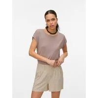 Vero Moda T-Shirt VMAVA PLAIN SS TOP JRS NOOS Materialmix, regular fit