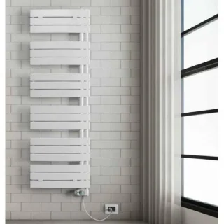 Neuesbad Badheizkörper Salt B:550, H:1380mm, weiss, gebogen, elektrisch NB1SE1381