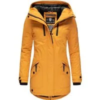 Navahoo Wintermantel Avrille II sportlicher Damen Winter Kurzmantel mit großer Kapuze