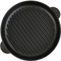 BRIZOLL Steakpfanne Ø28 cm Grillpfanne zwei Griffe Gusseisen, Gusseisen
