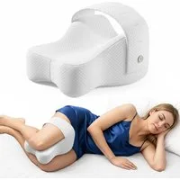 ibettertec Kniekissen Kniekissen für Seitenschläfer, Orthopädisches Kniekissen,Atmungsaktiv, Druckentlastung, Schmerzlinderung, atmungsaktiv, waschbar, tragbar