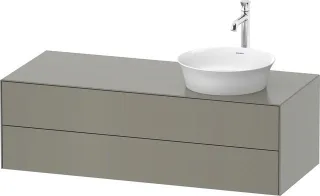 Duravit White Tulip Konsolenwaschtischunterbau wandhängend Stein Grau Seidenmatt 1300x550x408 mm - W WT4987R92920010