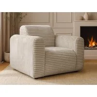 Beautysofa Sessel Puerto – Komfortabler Sitzplatz im modernen Design (komfortabel Rückenlehne und Armlehnen, In vielen Farben zur Auswahl), Stoff Cord