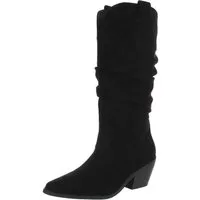 Ital-Design Damen Westernstiefel mit Blockabsatz und hohem Schaft Westernstiefel (92002466) Blockabsatz Stiefel in Schwarz