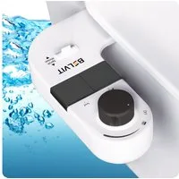 Belvit Bidet-Einsatz für Toiletten – Hygienischer WC Bidet Toilettenaufsatz ohne Strom, 1-tlg., einfache Reinigung, Dank Ein-Klick-Demontage, verstellbarer Wasserdruck & selbstreinigende Düse, einfache Montage