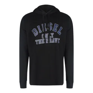 Diesel Unisex Erwachsene The Brave Logo Kapuzenpullover (Schwarz)