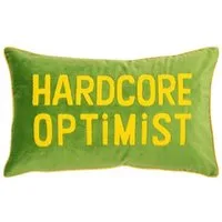 PAD Kissenhülle Kissenhülle Letters Hardcore Optimist Gelb (30x50cm)