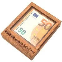 ROMBOL Denkspiele Spiel Pfiffiger Geldschein-Tresor – Originelle Verpackung für Geldgeschenke, Geschenkverpackung, wiederverwendbar
