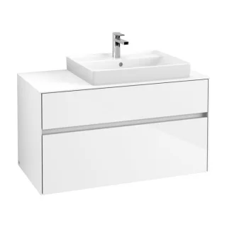 Villeroy & Boch Collaro Waschtischunterschrank C01800DH 100x54,8x50cm, Waschtisch rechts, Glossy White