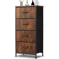 DUMOS Stauraumschrank Kommode mit Stoffschubladen, Stoffkommode für Schlafzimmer Geeignet Schubladenschränke