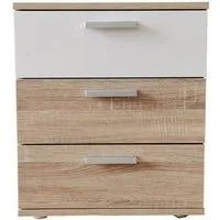 HTI-Line Nachtkommode Nachtschrank Nina mit 3 Schubladen (Stück, 1 St., 1 Nachtschrank), Nachttisch Nachtkommode Nachtkonsole