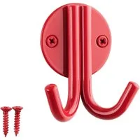 SO-TECH® Kleiderhaken Garderobenhaken ELEN 65 x 78 x 33 mm doppelt mit Schrauben, (1-St), Stahl Rot