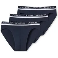 uncover by SCHIESSER Rioslip Uncover Cotton (3er Pack) elastisch, sportlicher-Look, ohne Eingriff, Logo-Bund