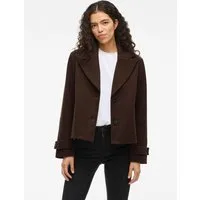 Vila Kurzjacke VISOLO L/S SHORT JACKET/TES/2 Kunstfaser, regular fit
