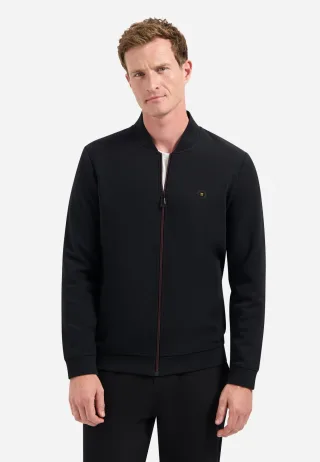 No Excess - Sweater Full Zipper Pique Bomber black - Gr. - M