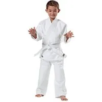 KWON Judoanzug Randori Judo Anzug mit Gürtel Hose und Jacke Club Line (Komplett, 3-Teilig), Kinder Erwachsene Größen 120 - 200 cm weiß 8,5 OZ Jiu Jitsu Ju Jutsu