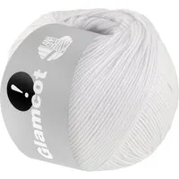 LANA GROSSA GLAMCOT Häkelwolle, 155 m (zart glänzende, multifile Baumwoll-Viskosemischung), 50 g