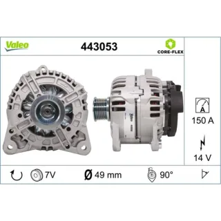 Valeo Lichtmaschine 150A Nissan Opel Renault 443053