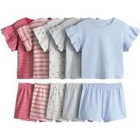 The Set Shorty The Set Schlafanzüge mit Shirt + Shorts, 5er-Pack (10 tlg)