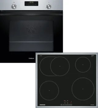 Constructa Backofen-Set "CF3M61053" mit Teleskopauszug nachrüstbar Hydrolyse